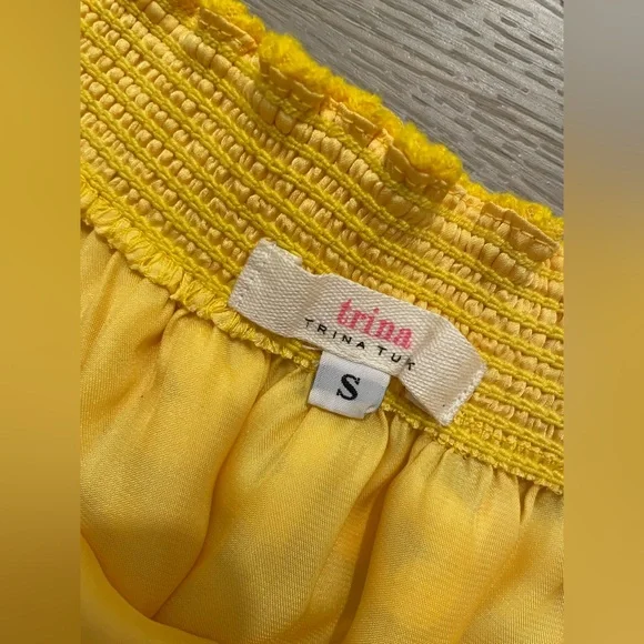 Trina Turk • Hoku Embroidered Off Shoulder Dress, Size Small - Picture 2 of 2